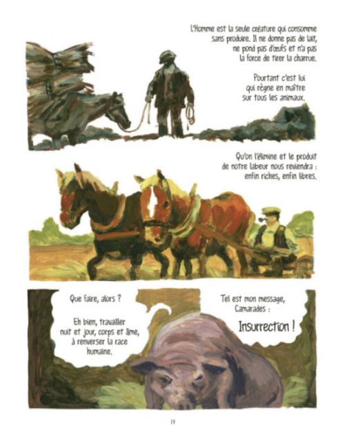 La ferme des animaux, un conte de George Orwell adapté en BD par